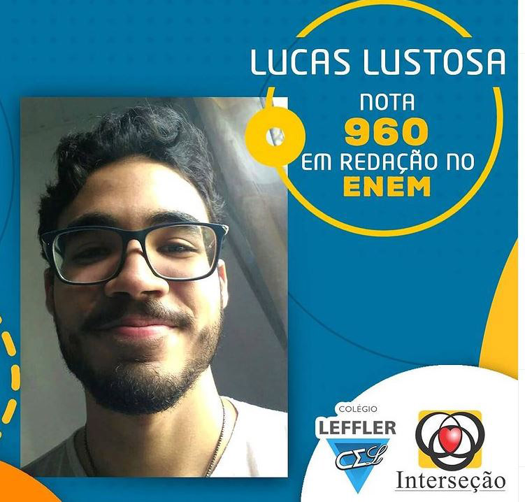 Lucas Lustosa foi um dos alunos do Curso Interseção que obtiveram desempenho de excelência no Enem 2020